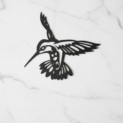 Metal powder coated hummingbird