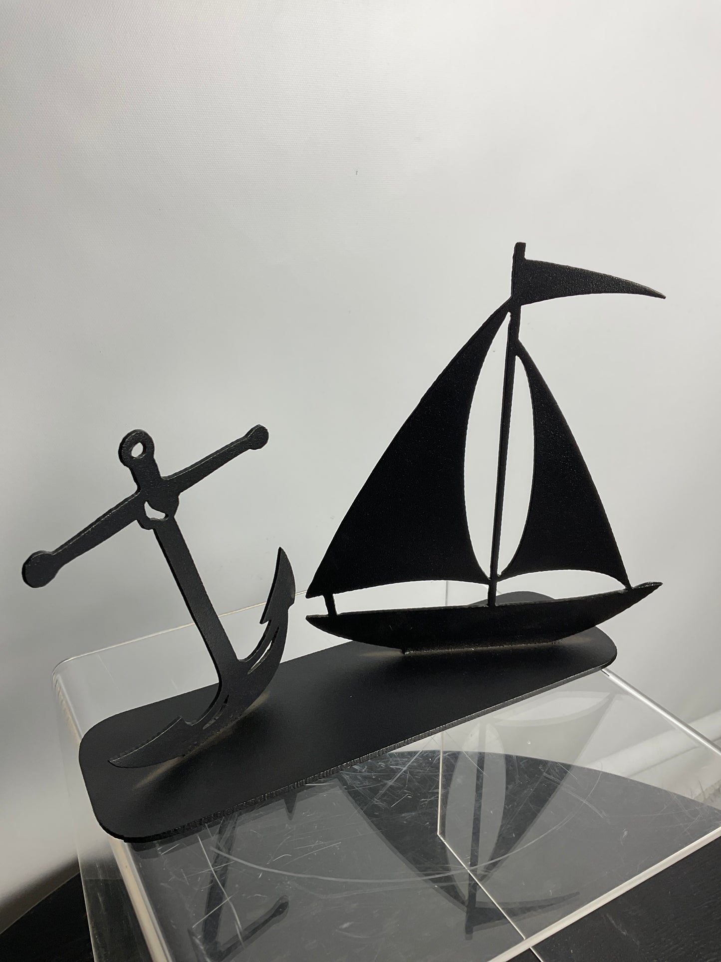 Anchor and Boat on Base