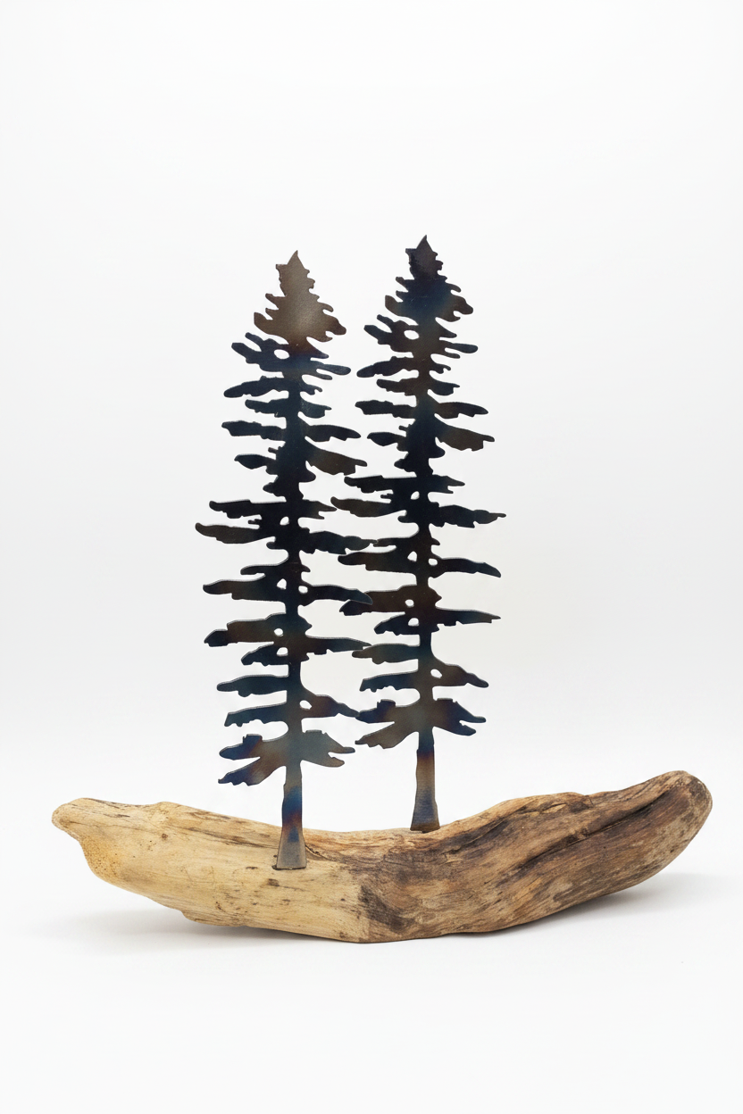 Metal Trees on Lake Ontario Driftwood – Canadian Made