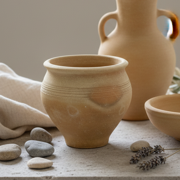 Mini Jar – Artisan Vignette with Cretan Pots