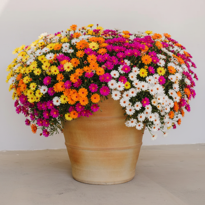 Monahou Cretan Pot with Dorotheanthus Bellidiformis