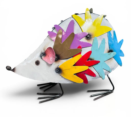 Colourful Hedgehog - Made in Mexico from Recycled Metal