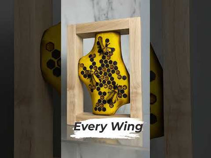 Wooden Bee Frame  - Carved by Artist Adam Mack