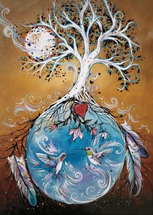 Tree of Life by Carla Joseph -Matted and Framed