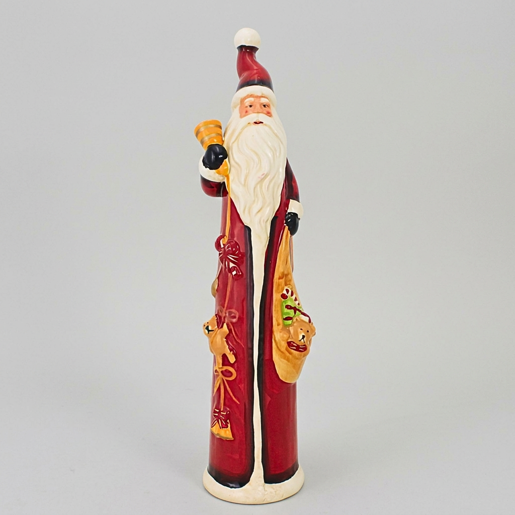 Santa figurine with a clean studio background