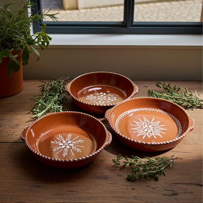 Traditional Portuguese Clay Alentejana Bowl – Hand Painted (24cm)
