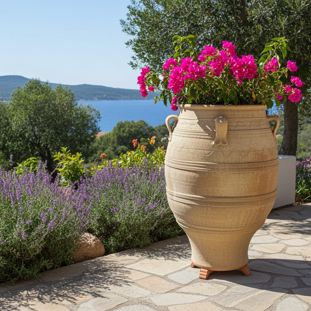 Pithari – Handcrafted Cretan Terracotta Statement Planter