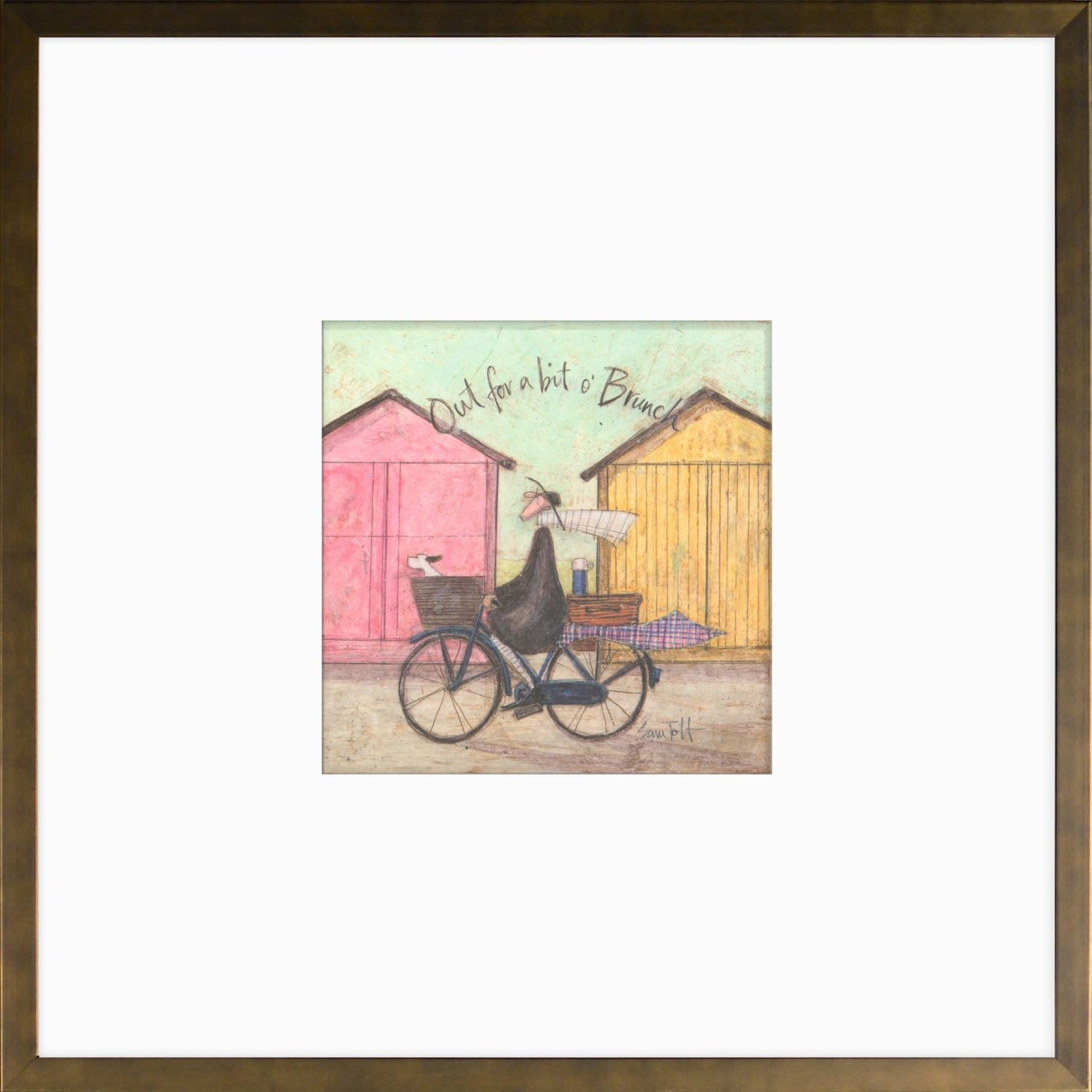 Out for a Bit O' Brunch – Framed Print by Sam Toft (14" × 14" / 36cm × 36cm)