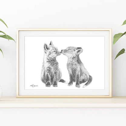 Adorable Baby Foxes Print