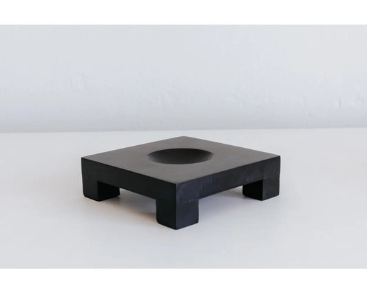 4.5” square base black