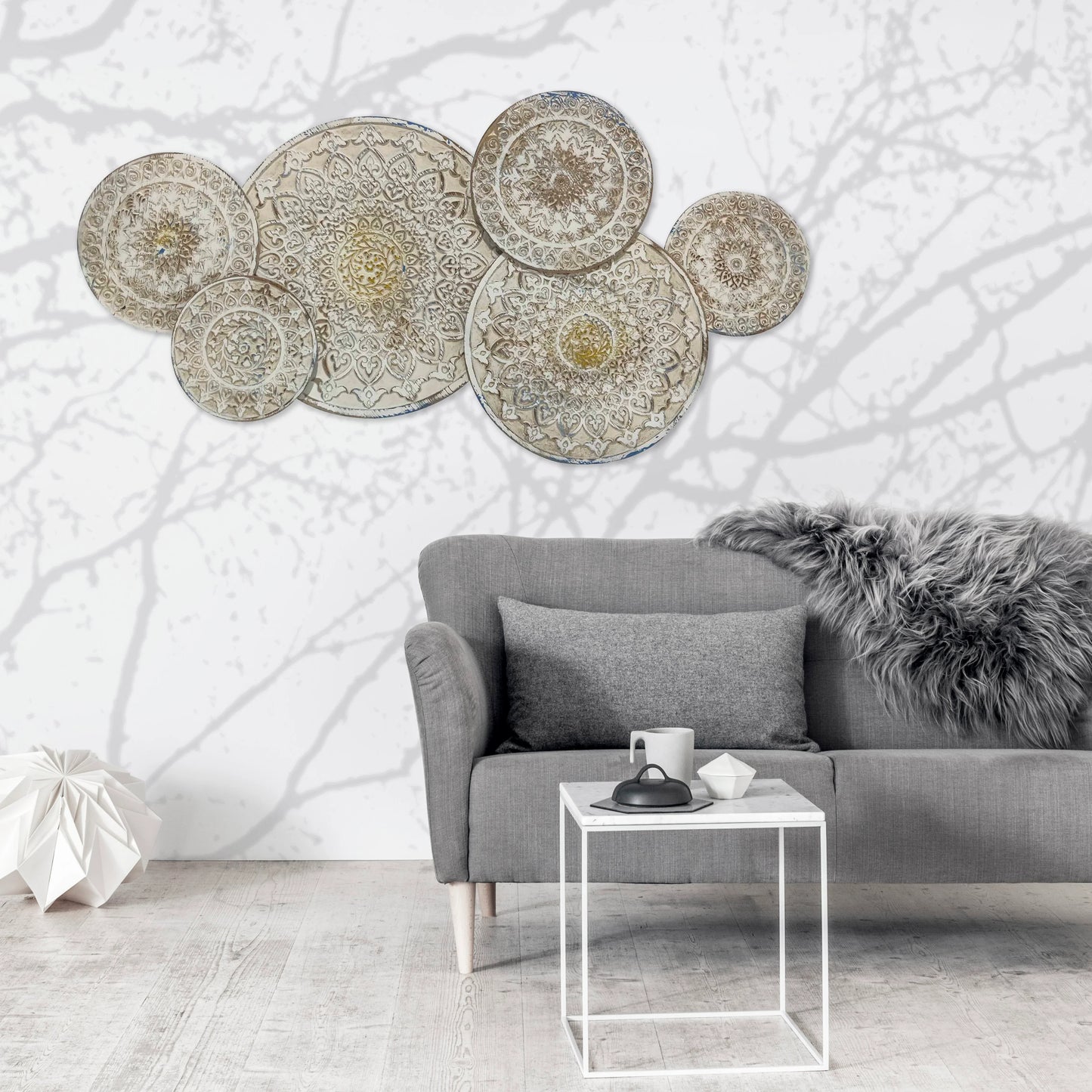 Distressed Lace Design Wall Art