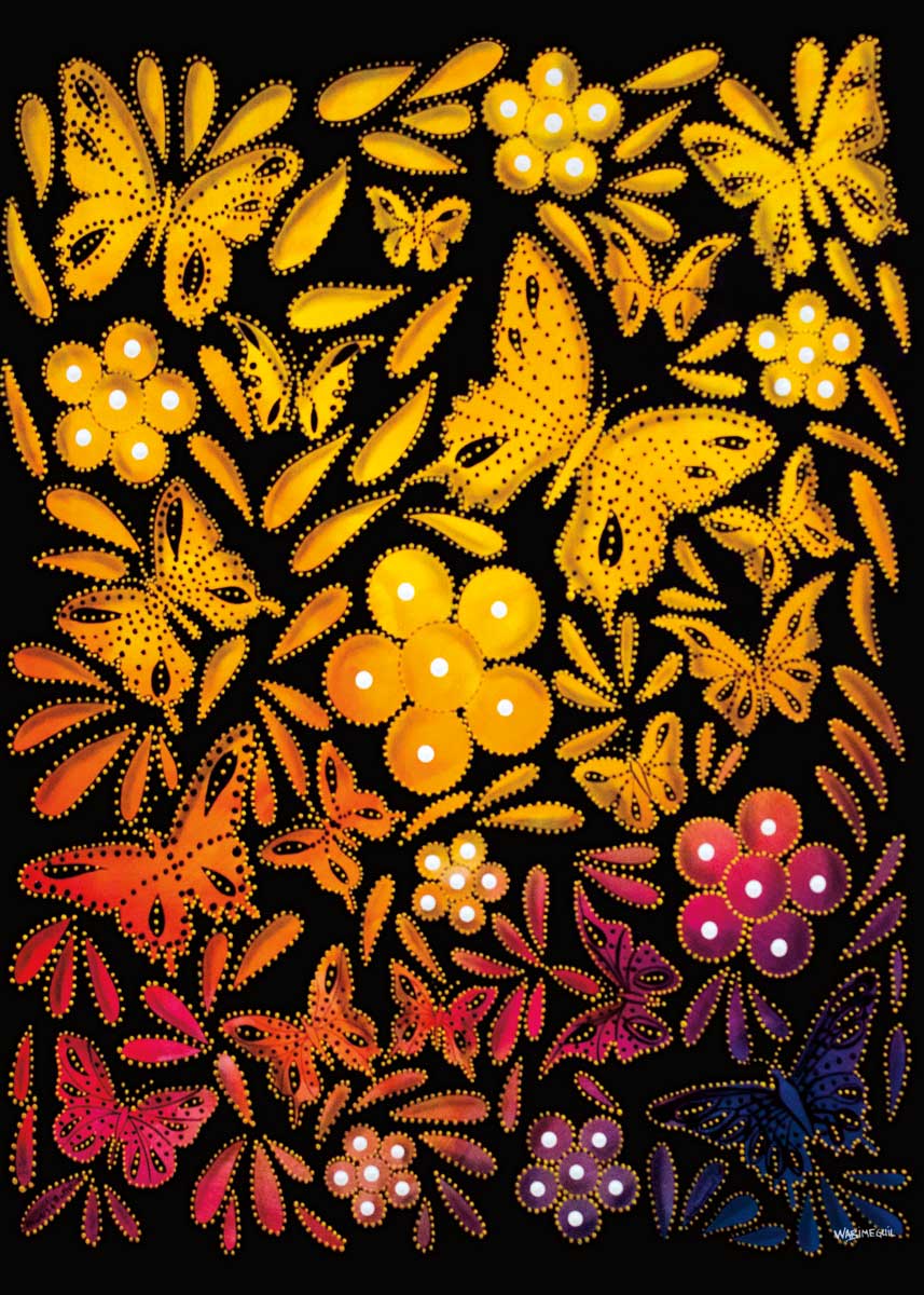 Flowers and Butterflies Art Card - Betty Albert