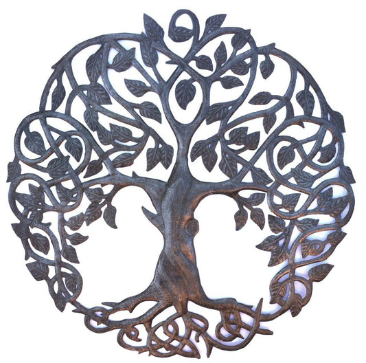 Celtic Tree of Life, Haitian Metal Wall Hanging Art