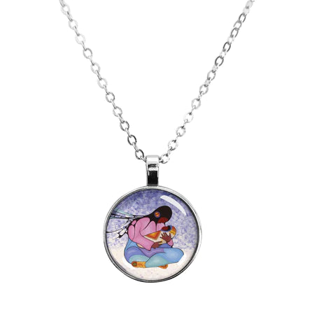 Cecil Youngfox Joyous Motherhood Dome Glass Necklace