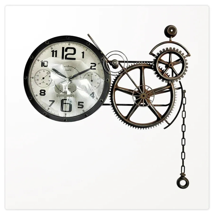 Gears and Pulley Wall Clock