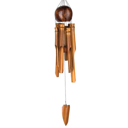 Whole coconut bamboo chime