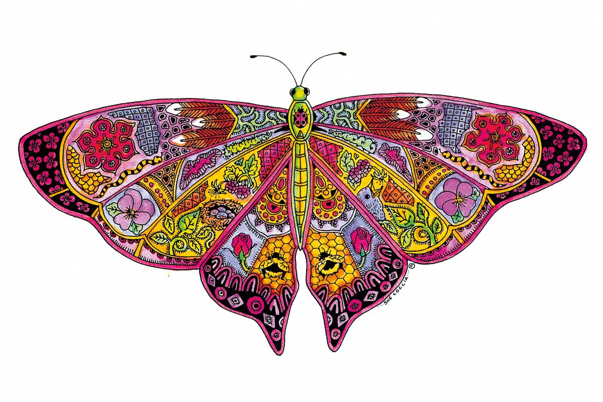Butterfly Art Card - Sue Cochia