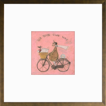 Go Your Own Way - Framed Print by Sam Toft (14" × 14")