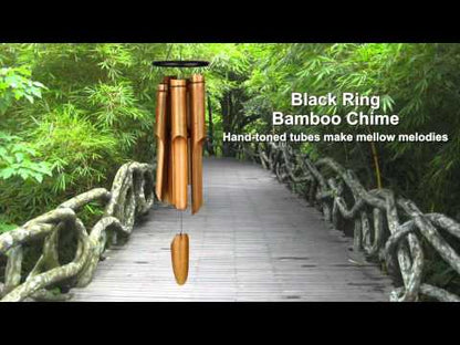 Black Ring Bamboo Chime - Large