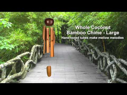 Whole Coconut Bamboo Chime - Large