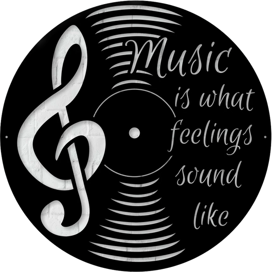 Music is What it Sounds Like - Metal Decor