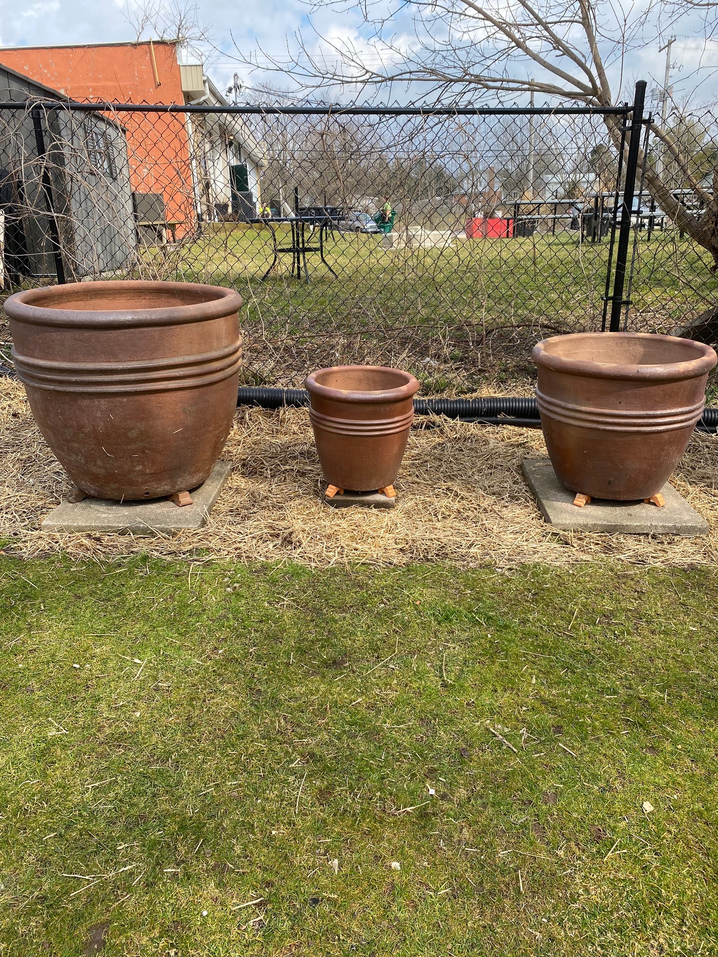 Three Ringed Planter - High -Fired