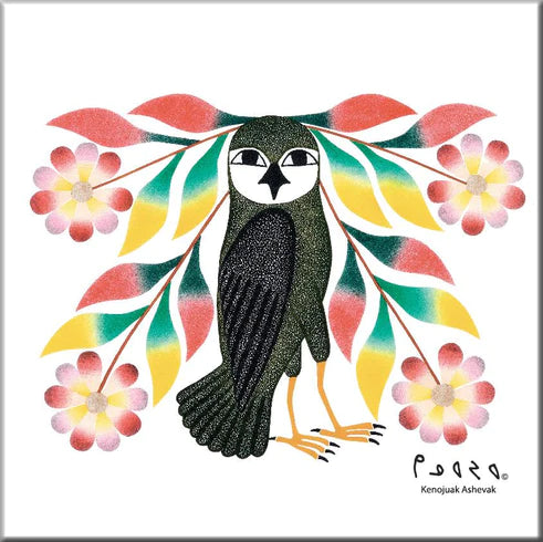 Owl's Bouquet Ceramic Tile/Trivet